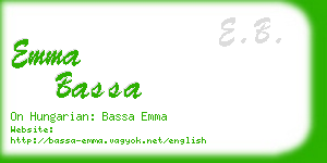 emma bassa business card